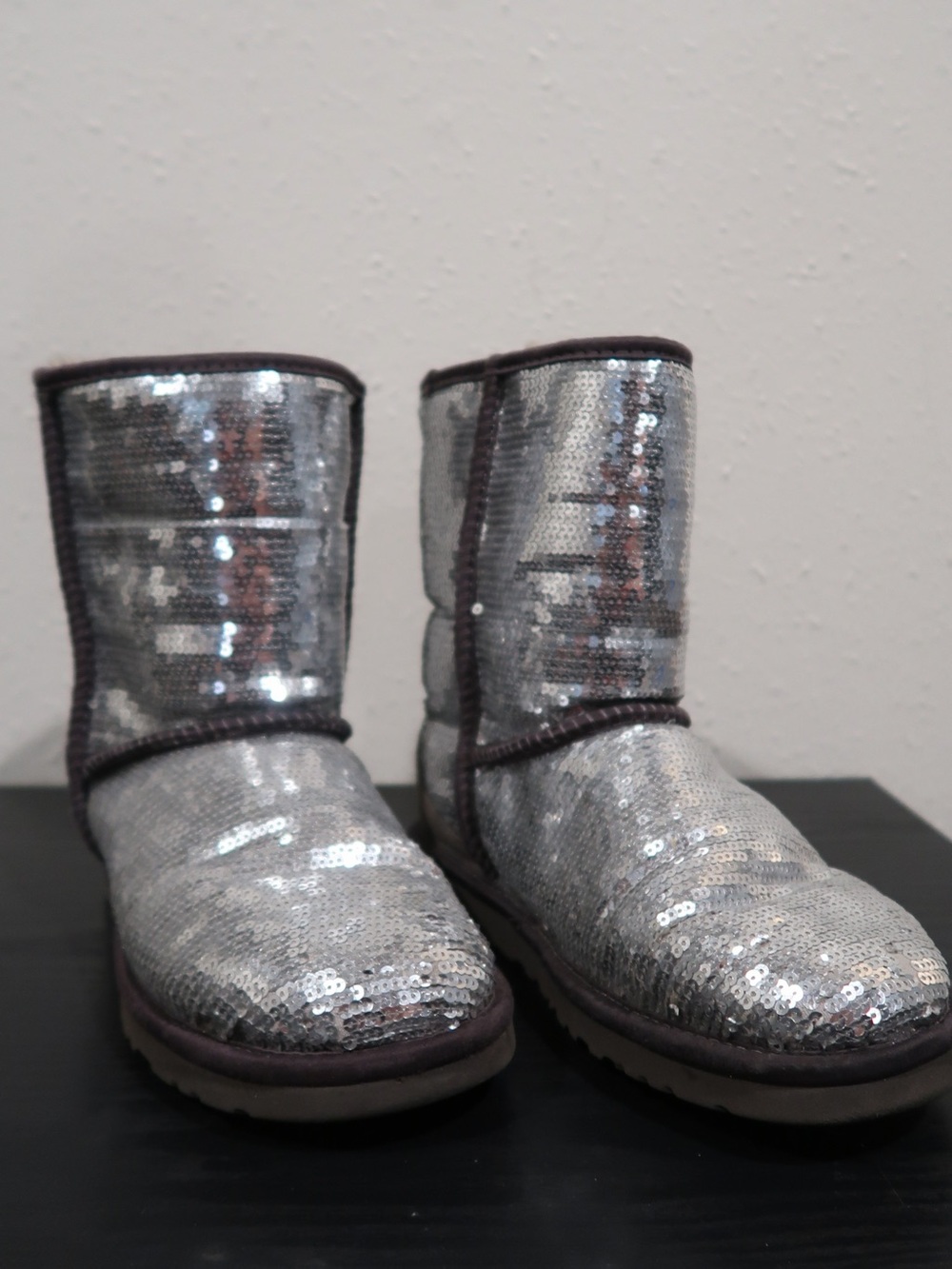 UGG Silver Sequin Short Boots